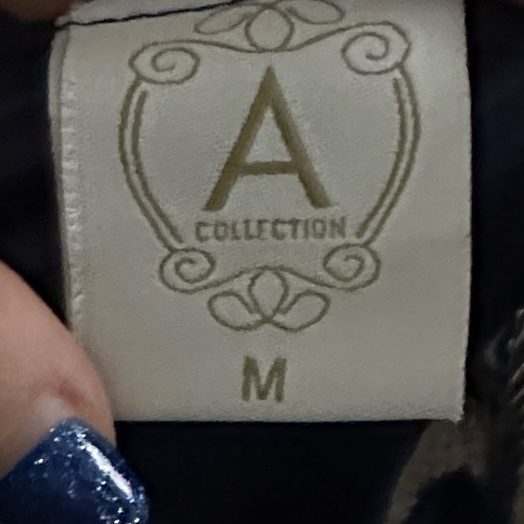 A Collection Navy and white striped mini Dress size medium - Picture 8 of 8